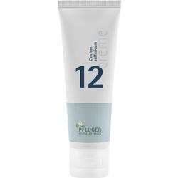 Eine Tube Creme mit der Aufschrift "Calcium sulfuricum 12".