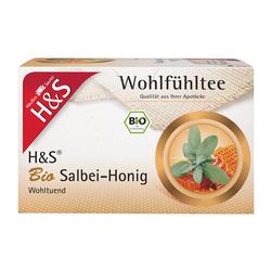 Packung Tee mit Salbei-Honig-Geschmack und Bio-Qualität.